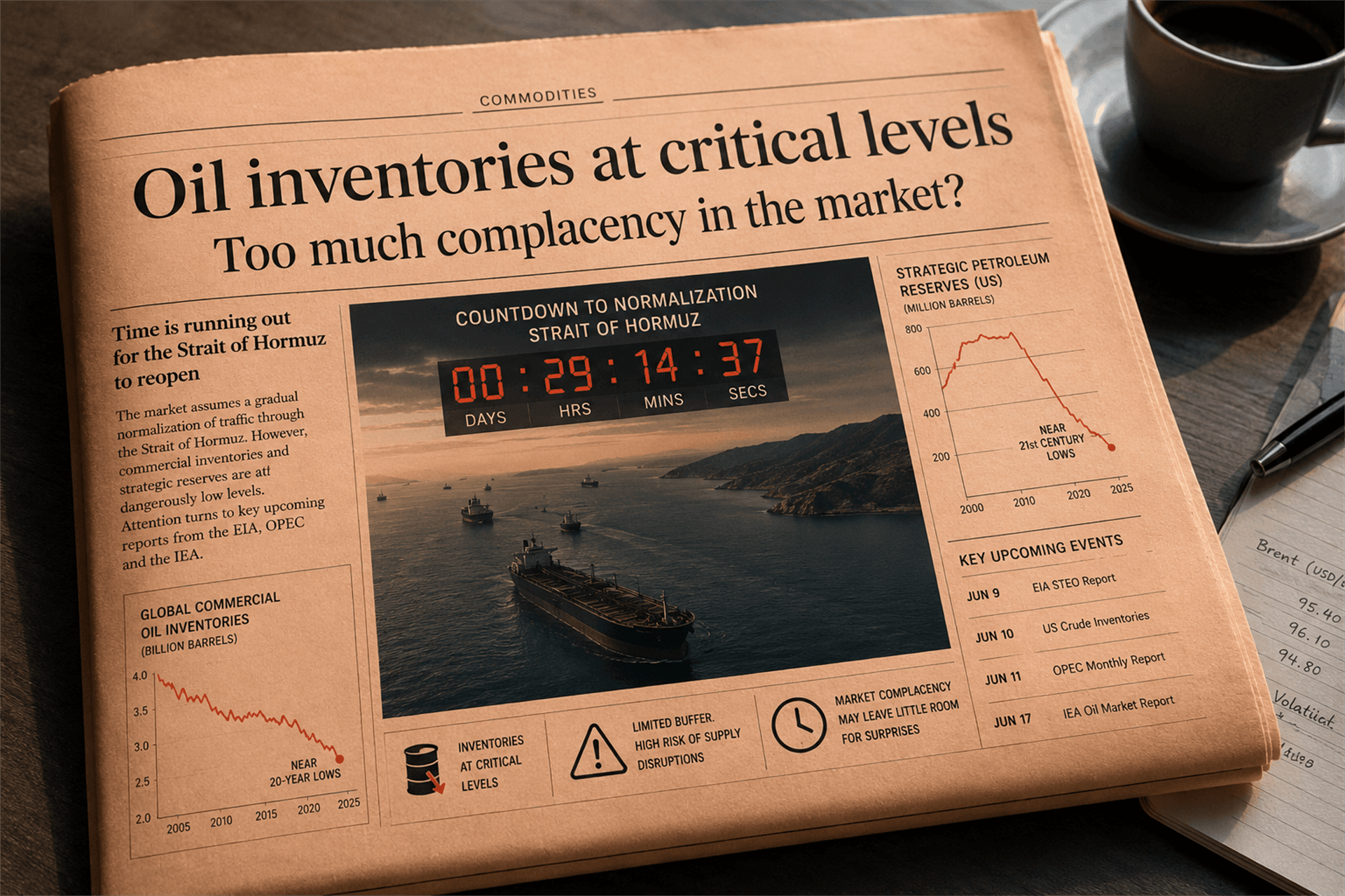 Oil complacency may be misplaced as inventories sink to critical levels