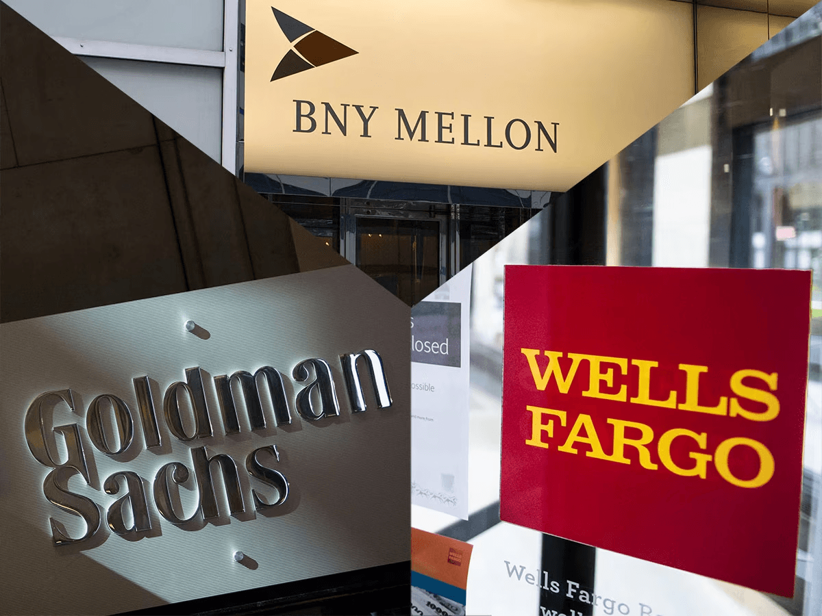 Bank logos – Goldman Sachs, Wells Fargo, BNY Mellon