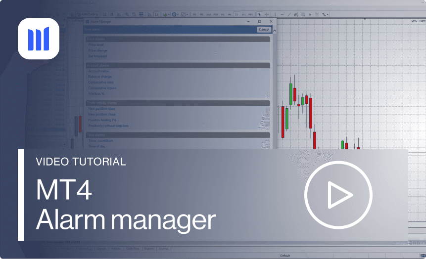 MetaTrader 4 - Trading Tools - Access free premium EAs - Manage risk - Alarm manager